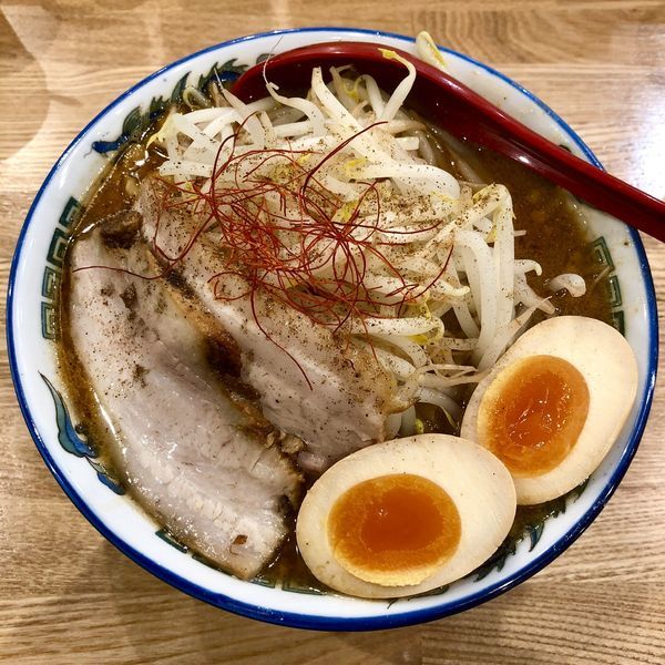 「【限定】濃厚味噌ラーメン+肉増+味玉」@くじら食堂 nonowa東小金井店の写真