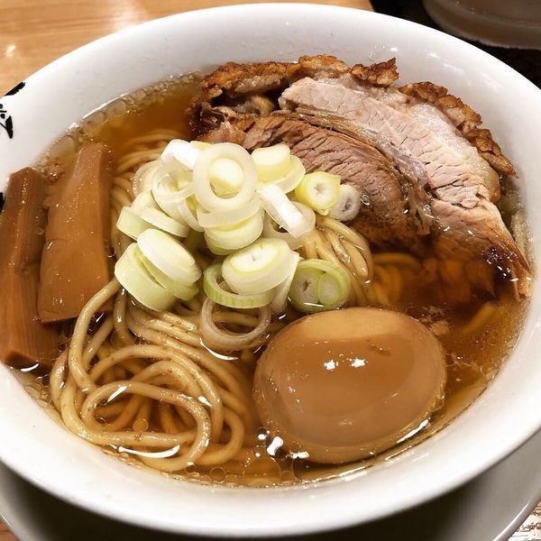 「macro 厚厚 味玉トッピング」@人類みな麺類の写真