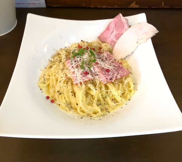 「[限定] ヌードル de カルボナーラ ¥900 &α」@麺庵 小島流 西巣鴨店の写真