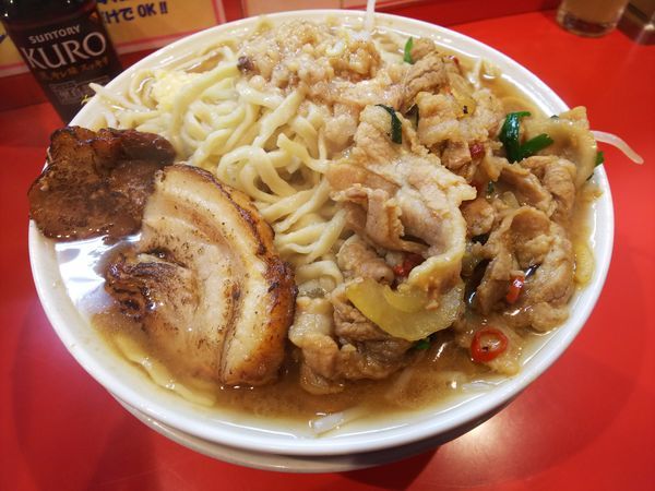 「【7周年限定】豚スタミナらーめん（大・400g）＋豚2枚」@麺屋 桐龍の写真