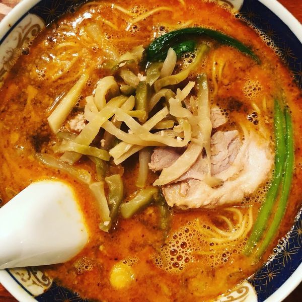 「搾菜担々麺」@支那麺 はしご 赤坂店の写真