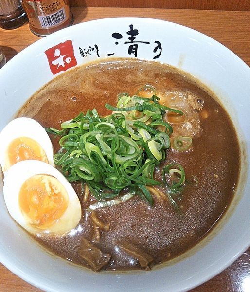 「こってり和歌山ラーメン 750円＋味付たまご 150円」@清乃 近鉄店の写真