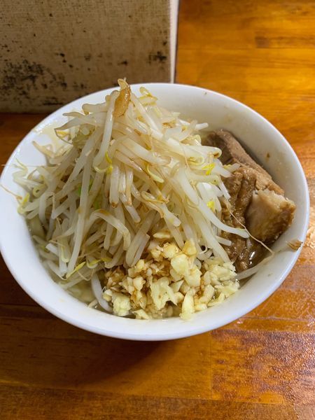 「ミニラーメン 野菜辛めニンニクトッピング」@蓮爾 新町一丁目店の写真