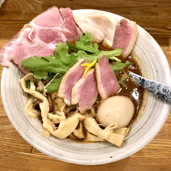 「味玉肉増し赤味噌そば￥1200」@中華そば きなりの写真