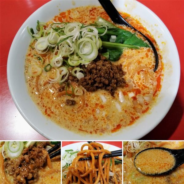 「担々らーめん(赤麺)　870円」@つけめん工房 浅草製麺所の写真