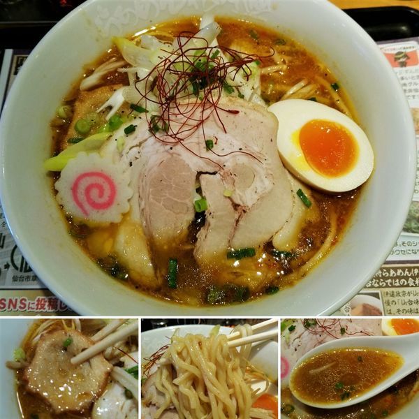 「戦国武将らぁめん伊達政宗(限定)  760円」@らあめん花月嵐 浅草雷門店の写真