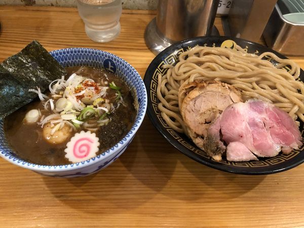 「つけ味玉（並）あつもり」@中華蕎麦うゑずの写真