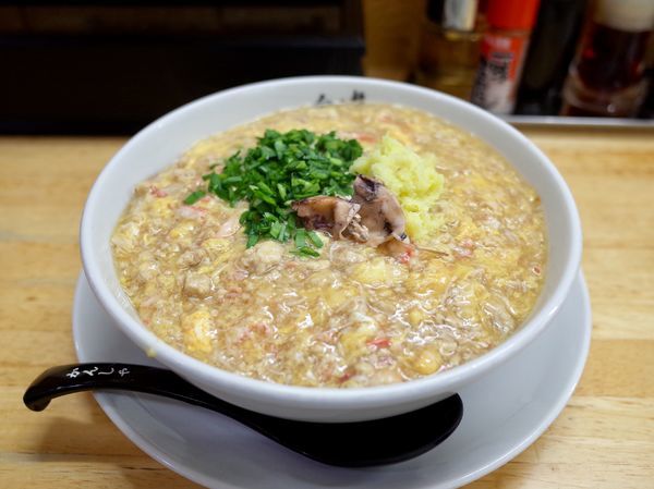 「蟹あんかけうどん…940円、蟹味御飯…200円」@麺屋 白神の写真