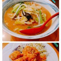 日替り味噌拉麺 唐揚げ