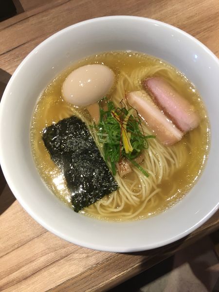 「白旨味玉soba」@中華soba いそべの写真