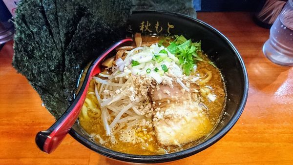 「【限定】味噌ラーメン(鯖節×鶏白湯)+海苔(クーポン)」@麺処 秋もとの写真