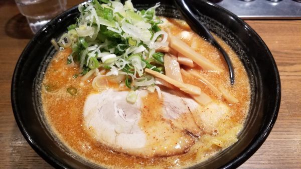 「辛味噌らーめん　ネギトッピング」@麺屋 りゅうまの写真