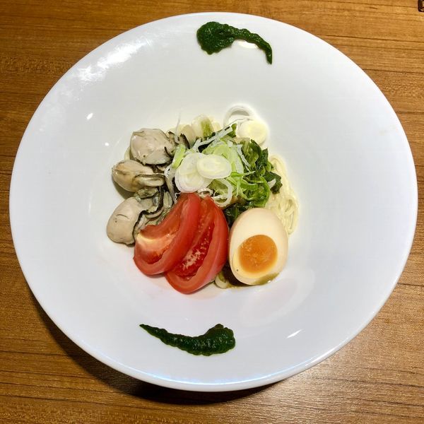 「【限定③】牡蠣とほうれん草の油そば￥850」@寿製麺よしかわ 川越店の写真