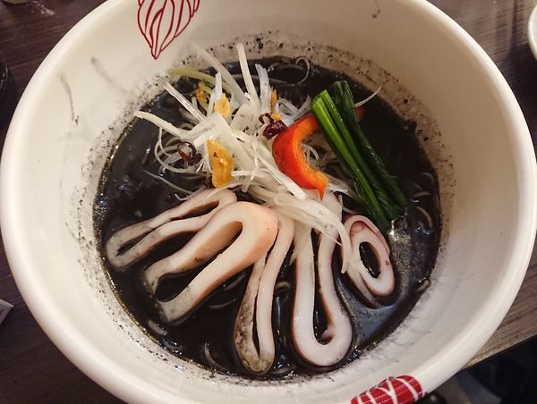 「【限定】にぼしといかすみの和えそば」@麺処 あす花の写真