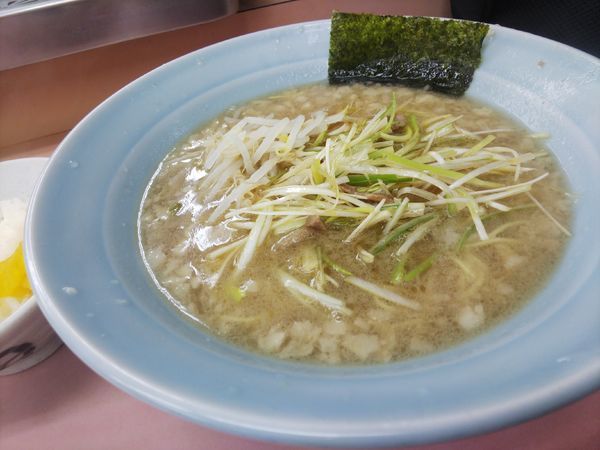 「ネギラーメン＆半ライス」@ラーメンショップ 緑ヶ丘店の写真