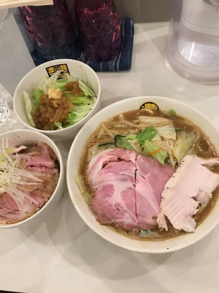 「濃菜麺+ジロベジ+レモンソルト肉ご飯」@濃菜麺 井の庄 荻窪店の写真