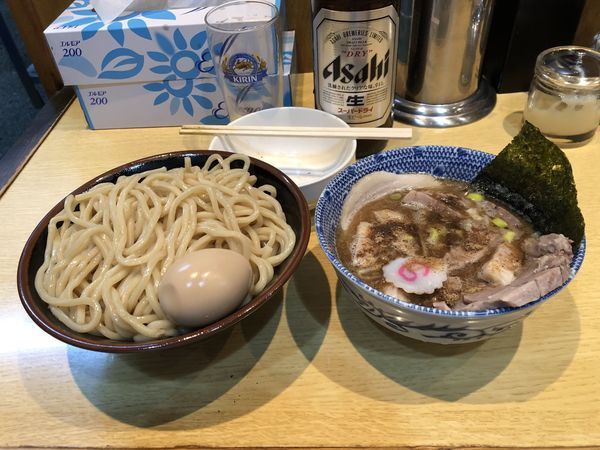 「つけチャーシュー+ビール」@くり山の写真