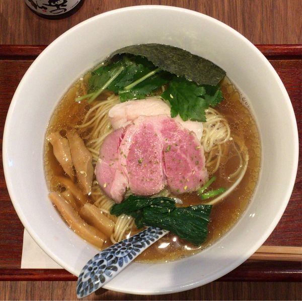 「純米吟醸 奥の松 → Ra-men 山椒 白醤油」@メンドコロ Kinariの写真