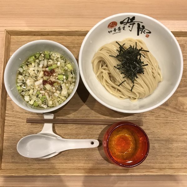 「青唐辛子酸辣雉つけ蕎麦」@中華蕎麦 時雨の写真