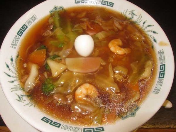 「五目あんかけラーメン　610円」@日高屋 東武動物公園駅店の写真