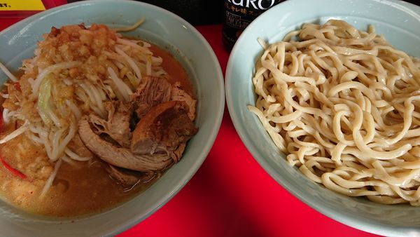 「中つけめん 400g ヤサイアブラ普通」@立川マシマシ 足利総本店の写真