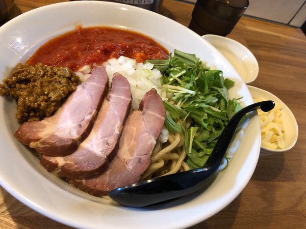 「トマカレまぜそば（大盛）」@つけめん・まぜそば むじゃきの写真