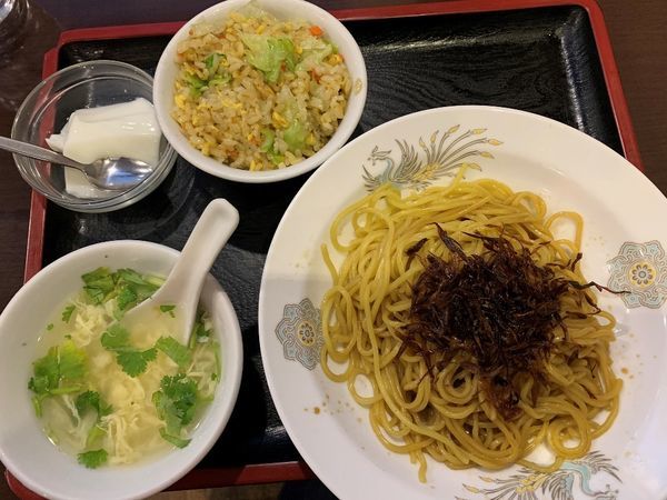 「ネギ油和えそば（ランチセット）」@中国料理 上海花園の写真