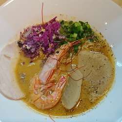 【限定】雲丹らーめん ～茨城県産天カブと赤海老のせ～