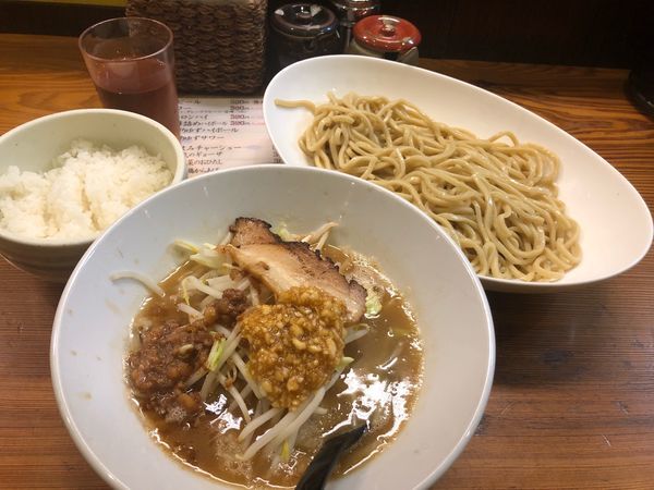 「G郎つけ麺 880円 小ライス 110円」@三代目麺処 「まるは」極 船橋店の写真