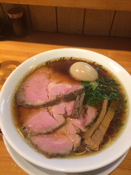 「醤油+煮卵+半ちゃーしゅー」@麺庵ちとせの写真