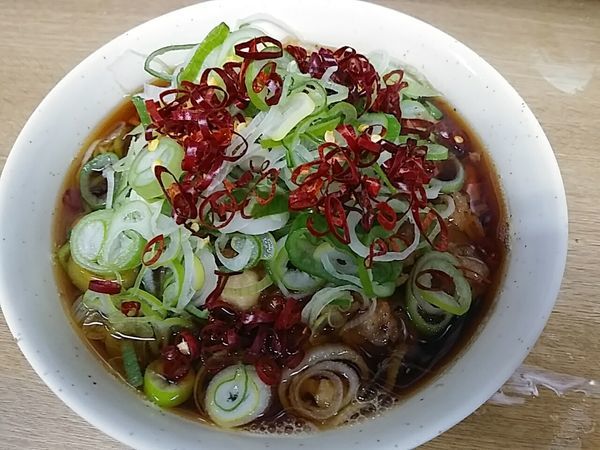 「ジャンボゲソそば」@一由そば 日暮里店の写真