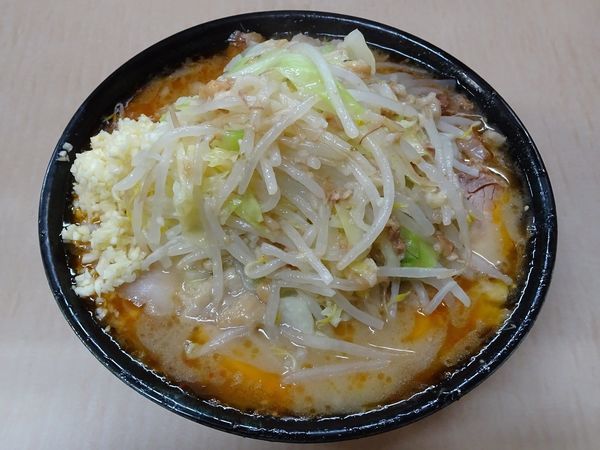 「みそラーメン（800円）ニンニクアブラ」@ラーメン二郎 京成大久保店の写真