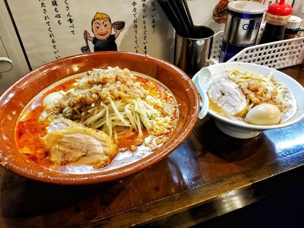 「つけ味大　アブラ、ショウガW」@麺屋 歩夢の写真