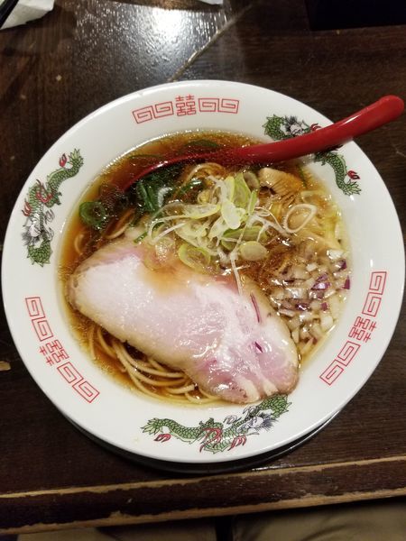 「鶏そば(醤油ラーメン)」@立ち呑み居酒屋 金町製麺の写真