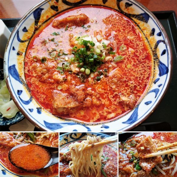 「油淋鶏担々麺 1280円」@麻布茶房 アトレ上野店の写真