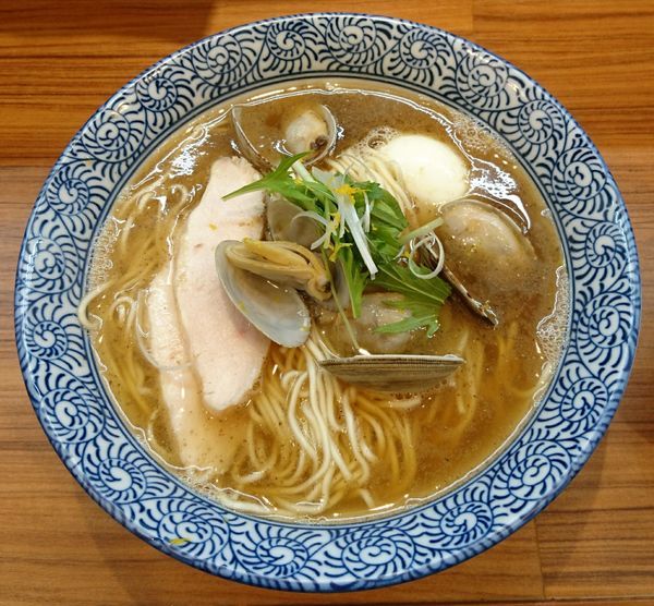 「貝出汁塩そば＋味玉」@中華そば つの井の写真