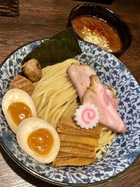 「『限定』えび香る鶏豚骨つけ麺 ￥900」@麺処はなぶさの写真