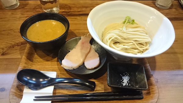 「限定 ベジポタ鶏チャーつけ麺 スイートポテトversion(98」@ラーメン 健やかの写真