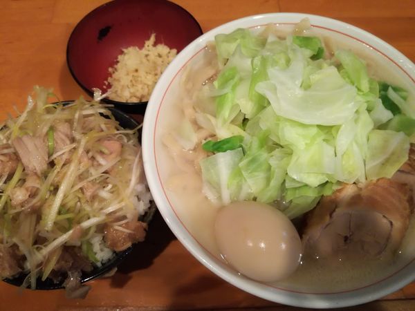 「【限定A】しおラーメン+生姜+ネギ飯」@ファットンの写真