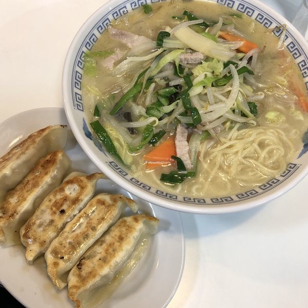 「タンメン＋餃子（セット）」@幸香の写真