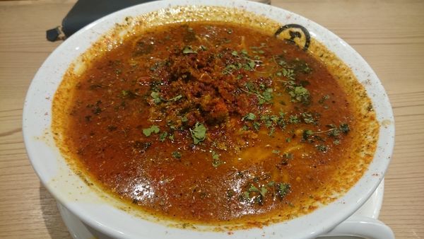 「香麺（880円）＋ライス（100円）」@つけめん玉 品達店の写真