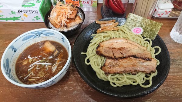 「つけそば（並） 800円 + 賄いチャーシュー丼 280円」@麺屋こうきの写真
