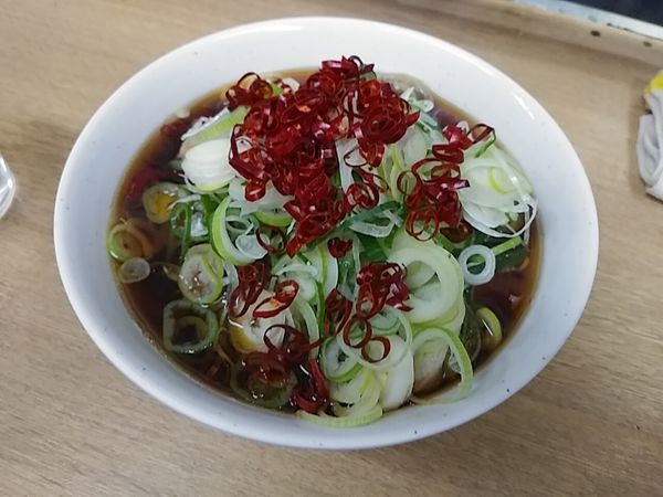 「ジャンボゲソそば」@一由そば 日暮里店の写真