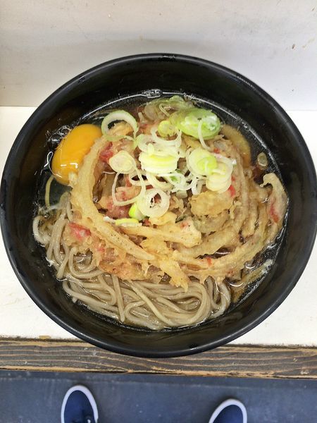 「かき揚げ天ぷら玉子 400円」@そばっ子の写真