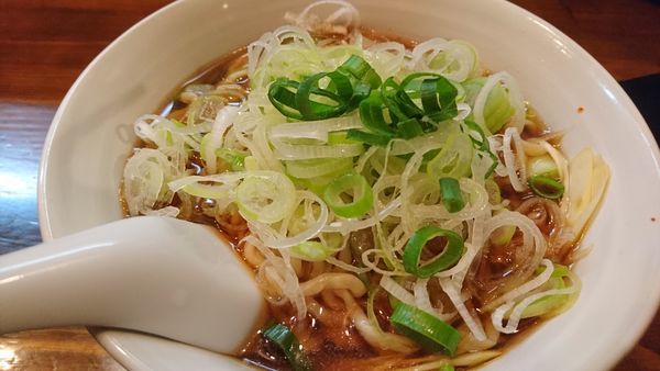 「ネギらーめん（１２月限定、１０００円）＋大盛」@らーめん かねかつの写真