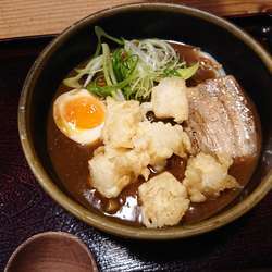揚げ餅カレーうどん