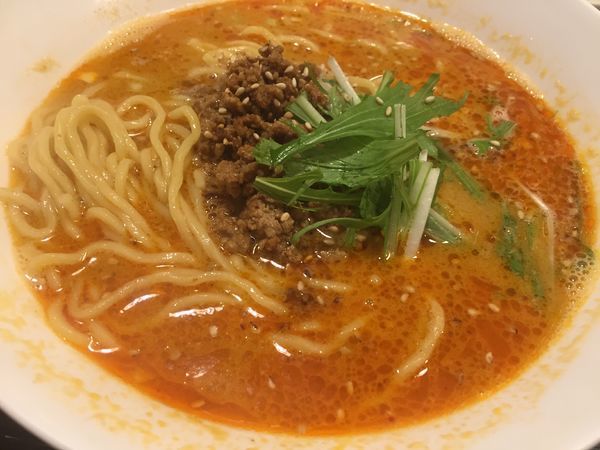 「汁あり担々麺定食（880円）」@松戸香房の写真