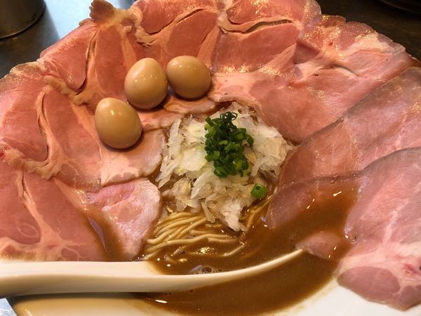 「めっちゃ濃い濃厚煮干 850円 焼豚増し300円 うずら50円 」@さんじの写真