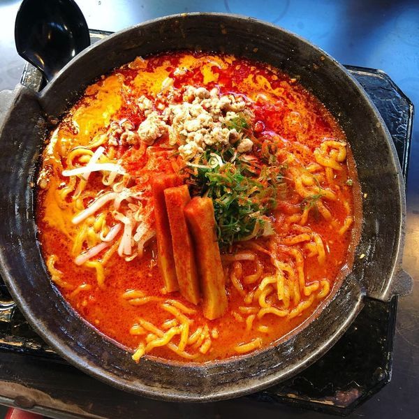 「焼き味噌RED特辛（大盛）」@麺屋 蔵人 岡谷店の写真