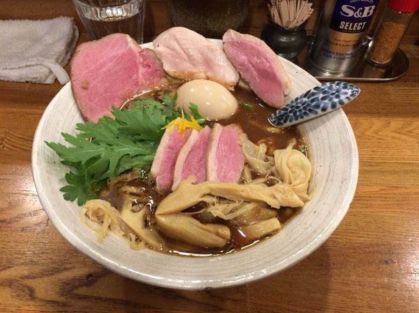 「味玉肉増し赤味噌中華そば(1,200円)」@中華そば きなりの写真